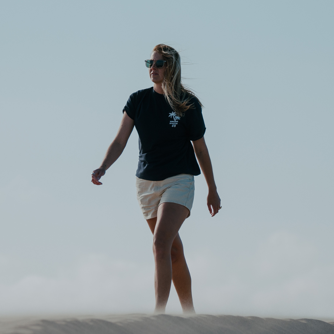 Horizon Palm Boxy Tee – Women's